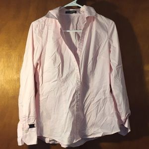 Express Medium Buttom down Pink Long sleeve Top